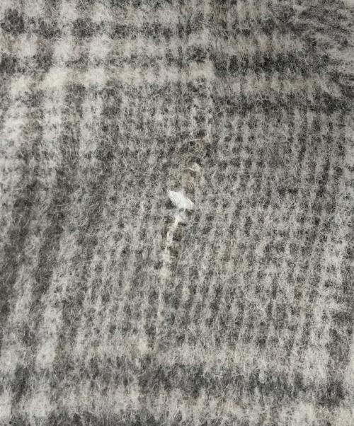 ADORE（アドーア）ADORE (アドーア) アルパカ混 ラムウール グレンチェックコート グレー サイズ:38の古着・服飾アイテム