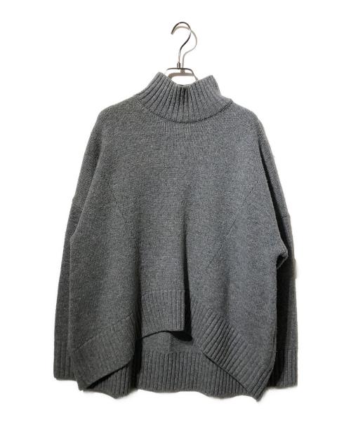 CINOH（チノ）CINOH (チノ) OVER SIZE HI NECK KNIT グレー サイズ:36の古着・服飾アイテム