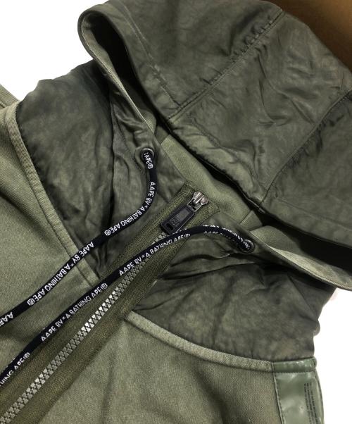 Aape BY A BATHING APE（エーエイプ バイ アベイシングエイプ）Aape BY A BATHING APE (エーエイプ バイ アベイシングエイプ) ハーフジップパーカー カーキ サイズ:XLの古着・服飾アイテム