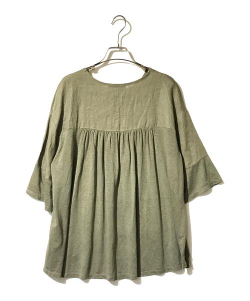 MAX&Co.（マックスアンドコー）MAX&Co. (マックスアンドコー) リネンカットソー オリーブ サイズ:XSの古着・服飾アイテム