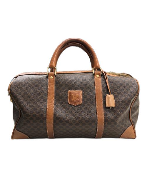CELINE（セリーヌ）CELINE (セリーヌ) マカダム柄ボストンバッグ ブラウンの古着・服飾アイテム