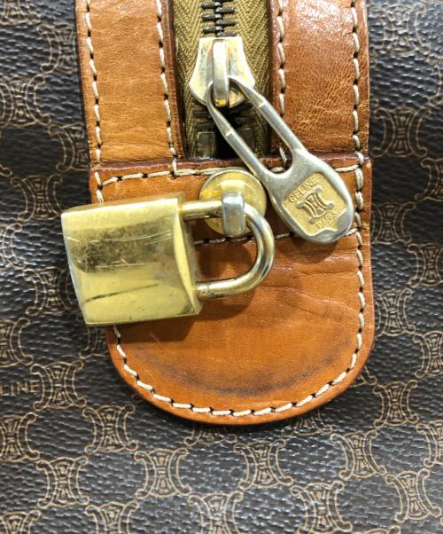 CELINE（セリーヌ）CELINE (セリーヌ) マカダム柄ボストンバッグ ブラウンの古着・服飾アイテム