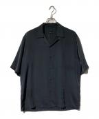 LAD MUSICIANラッドミュージシャン）の古着「SHORT SLEEVE OPEN COLLAR SHIRT」｜ネイビー
