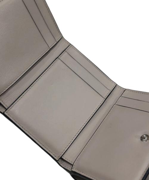 LOEWE（ロエベ）LOEWE (ロエベ) トライフォールド ウォレット ベージュ×オリーブの古着・服飾アイテム