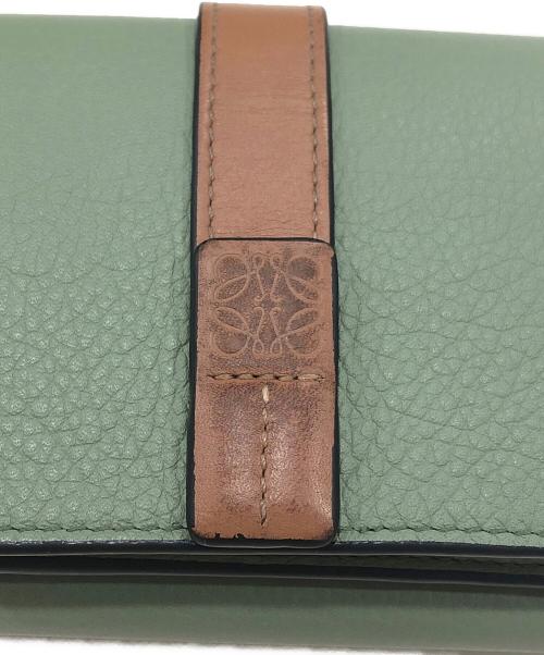 LOEWE（ロエベ）LOEWE (ロエベ) トライフォールド ウォレット ベージュ×オリーブの古着・服飾アイテム
