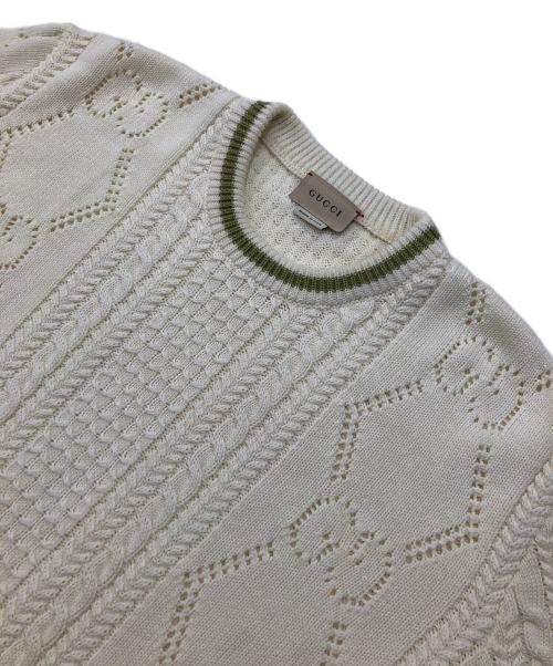GUCCI（グッチ）GUCCI (グッチ) ケーブルニット ベージュ サイズ:12の古着・服飾アイテム