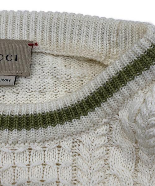 GUCCI（グッチ）GUCCI (グッチ) ケーブルニット ベージュ サイズ:12の古着・服飾アイテム