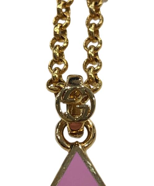 GUCCI（グッチ）GUCCI (グッチ) スターシェイプベアネックレス ゴールド×ピンクの古着・服飾アイテム