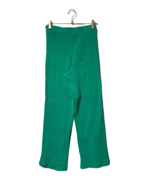 HaaT（ハート）HaaT (ハート イッセイ ミヤケ) ISSEY MIYAKE (イッセイミヤケ) プリーツパンツ グリーン サイズ:2の古着・服飾アイテム