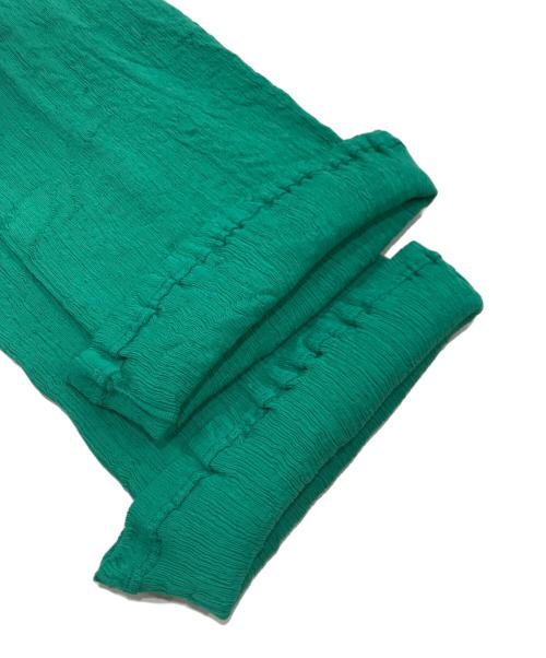 HaaT（ハート）HaaT (ハート イッセイ ミヤケ) ISSEY MIYAKE (イッセイミヤケ) プリーツパンツ グリーン サイズ:2の古着・服飾アイテム