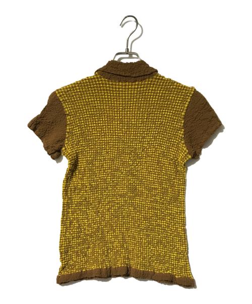 ISSEY MIYAKE me（イッセイ ミヤケ ミー）ISSEY MIYAKE me (イッセイ ミヤケ ミー) カリフラワー ポロシャツ イエロー サイズ:表記なしの古着・服飾アイテム