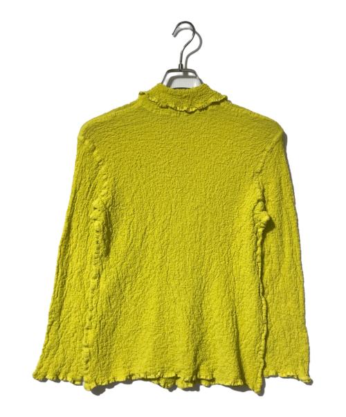 ISSEY MIYAKE me（イッセイ ミヤケ ミー）ISSEY MIYAKE me (イッセイ ミヤケ ミー) プリーツ カーディガン イエロー サイズ:表記なしの古着・服飾アイテム