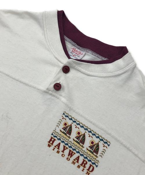 Rich Tee's（リッチ ティーズ）Rich Tee's (リッチ ティーズ) ヴィンテージTシャツ パープル×ホワイト サイズ:Mの古着・服飾アイテム