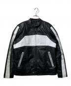 RHENIUMレニウム）の古着「ラムレザーレーシングジャケット」｜ブラック