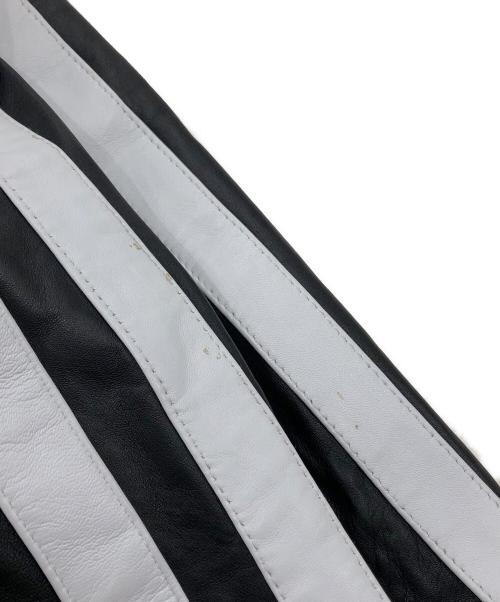 RHENIUM（レニウム）RHENIUM (レニウム) ラムレザーレーシングジャケット ブラック サイズ:40の古着・服飾アイテム