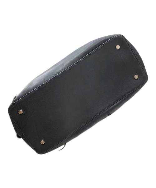 POLO RALPH LAUREN（ポロ・ラルフローレン）POLO RALPH LAUREN (ポロ・ラルフローレン) レザーサッチェルトートバッグ ブラックの古着・服飾アイテム