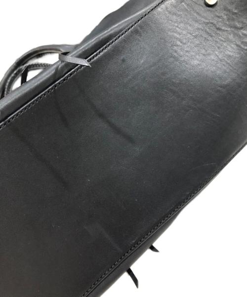POLO RALPH LAUREN（ポロ・ラルフローレン）POLO RALPH LAUREN (ポロ・ラルフローレン) レザーサッチェルトートバッグ ブラックの古着・服飾アイテム