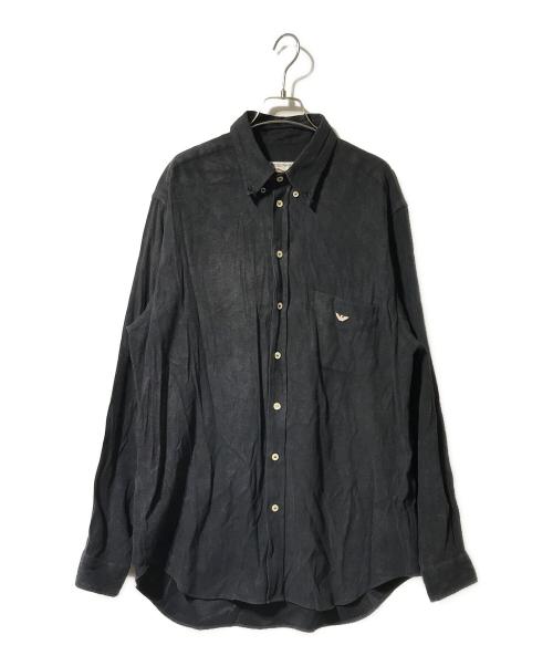 EMPORIO ARMANI（エンポリオ アルマーニ）EMPORIO ARMANI (エンポリオアルマーニ) ワンポイントロゴシャツ ブラック サイズ:41の古着・服飾アイテム