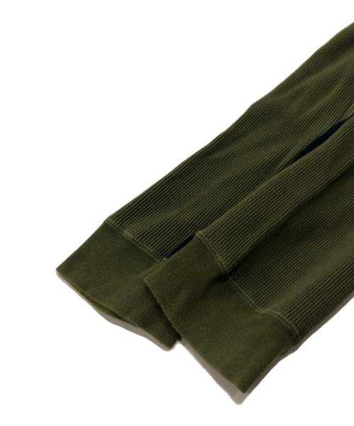 SUPREME（シュプリーム）Supreme (シュプリーム) Panel Stripe Waffle Thermal long sleeve shirt グリーン サイズ:Lの古着・服飾アイテム