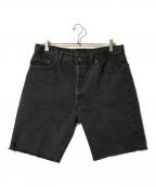 LEVI'Sリーバイス）の古着「501デニムハーフパンツ」｜ブラック