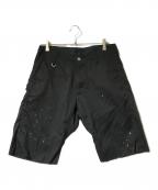 uniform experimentユニフォームエクスペリメント）の古着「ペンキ加工ハーフパンツ」｜ブラック