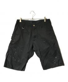 uniform experiment（ユニフォームエクスペリメント）の古着「ペンキ加工ハーフパンツ」｜ブラック
