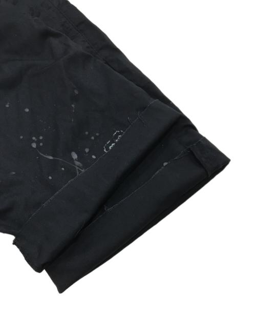uniform experiment（ユニフォームエクスペリメント）uniform experiment (ユニフォームエクスペリメント) ペンキ加工ハーフパンツ ブラック サイズ:2の古着・服飾アイテム