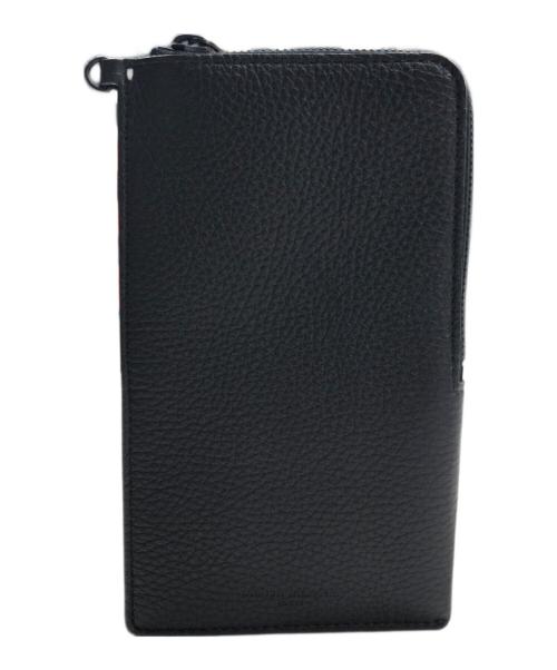 Maison Margiela（メゾンマルジェラ）Maison Margiela (メゾンマルジェラ) GRAIN LEATHER PHONE CASE ブラックの古着・服飾アイテム
