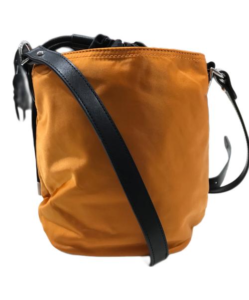 DIESEL（ディーゼル）DIESEL (ディーゼル) ナイロンバケットショルダーバッグ オレンジの古着・服飾アイテム