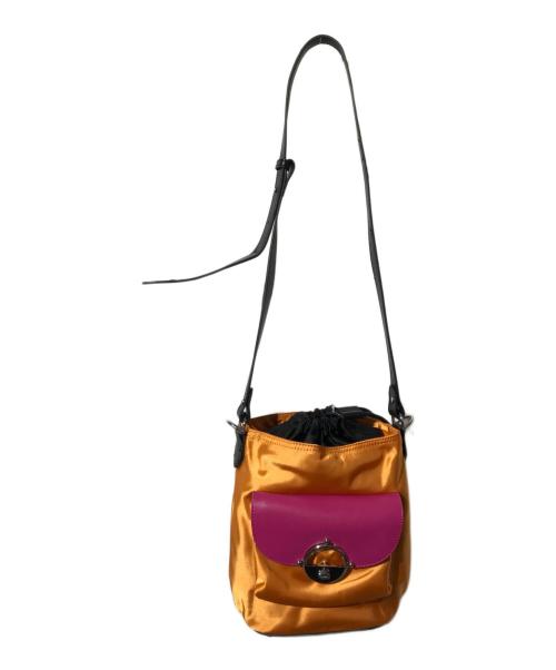 DIESEL（ディーゼル）DIESEL (ディーゼル) ナイロンバケットショルダーバッグ オレンジの古着・服飾アイテム