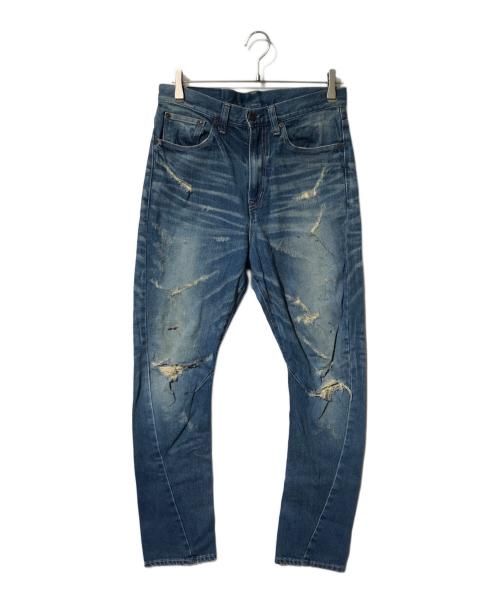 glamb（グラム）glamb (グラム) ダメージ加工デニムパンツ インディゴ サイズ:1の古着・服飾アイテム