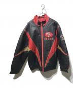 PRO LAYERプロレイヤー）の古着「レザージャケット」｜ブラック×レッド