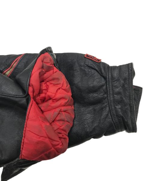 PRO LAYER（プロレイヤー）PRO LAYER (プロレイヤー) レザージャケット ブラック×レッド サイズ:Mの古着・服飾アイテム