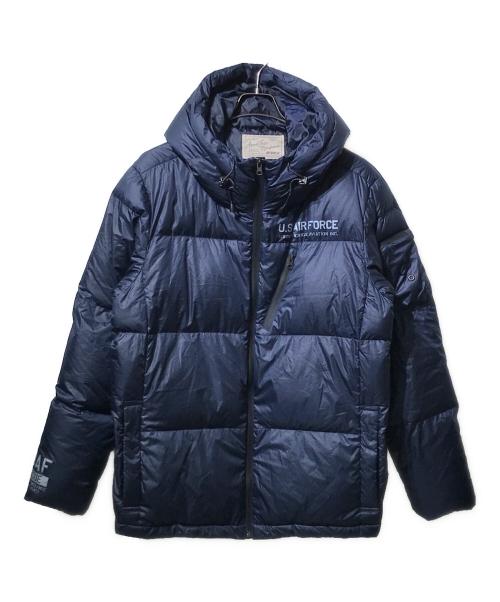 AVIREX（アヴィレックス）AVIREX (アヴィレックス) フーデッドカスタムダウン ネイビー サイズ:2XLの古着・服飾アイテム