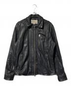 AVIREXアヴィレックス）の古着「ラムレザージャケット」｜ブラック