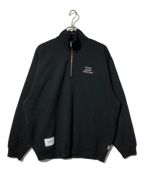 WTAPS（ダブルタップス）WTAPS (ダブルタップス) Depst 01ハーフジップスウェット ブラック サイズ:3の古着・服飾アイテム
