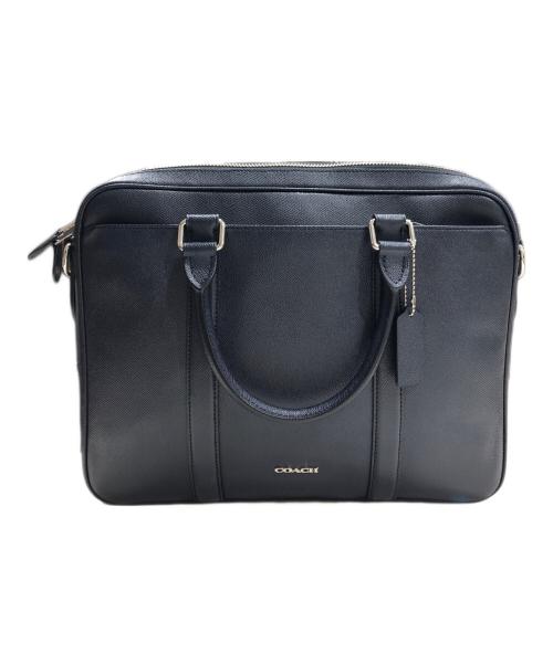 COACH（コーチ）COACH (コーチ) クロスグレインレザーブリーフケース ネイビーの古着・服飾アイテム