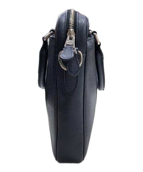 COACH（コーチ）COACH (コーチ) クロスグレインレザーブリーフケース ネイビーの古着・服飾アイテム