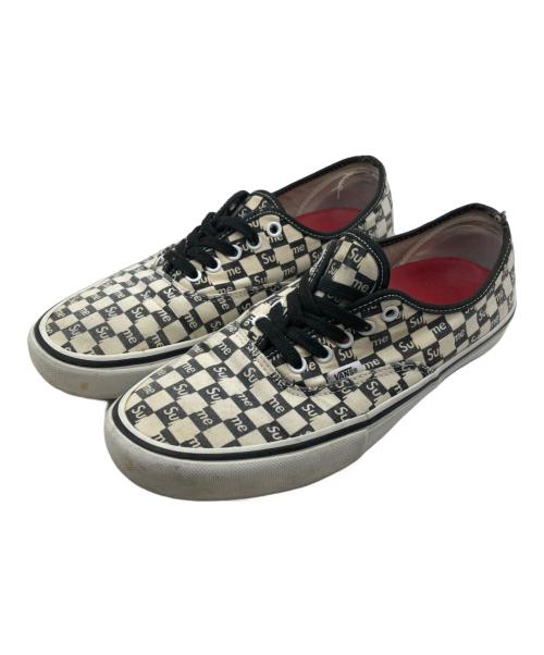 VANS（バンズ）VANS (バンズ) Supreme (シュプリーム) CHECKER LOGO AUTHENTIC ベージュ サイズ:28の古着・服飾アイテム
