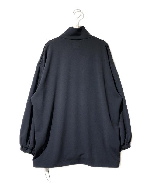 Lui's（ルイス）Lui's (ルイス) ジョーゼットスタンドハーフZIPカットソー ネイビー サイズ:Fの古着・服飾アイテム