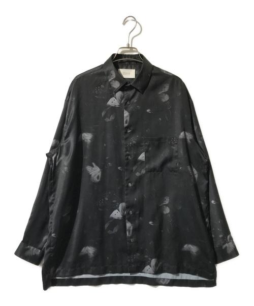 STUDIOUS（ステュディオス）STUDIOUS (ステュディオス) ワイドポリロングシャツ ブラック サイズ:1の古着・服飾アイテム