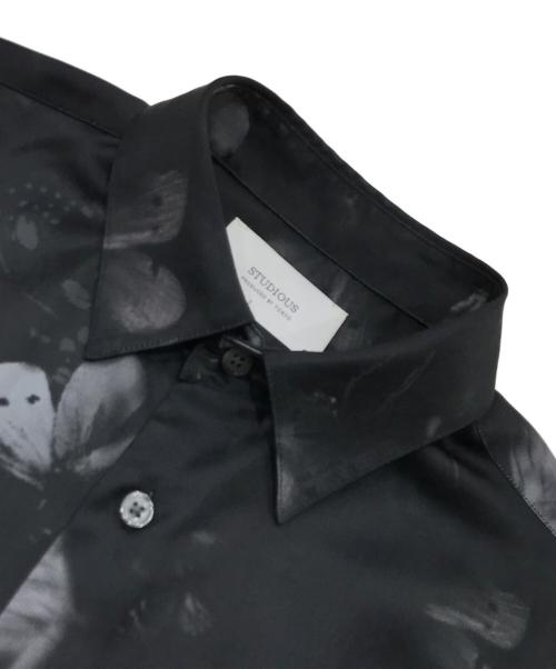 STUDIOUS（ステュディオス）STUDIOUS (ステュディオス) ワイドポリロングシャツ ブラック サイズ:1の古着・服飾アイテム