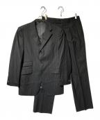 BURBERRY BLACK LABELバーバリーブラックレーベル）の古着「ウールストライプセットアップスーツ」｜ブラック