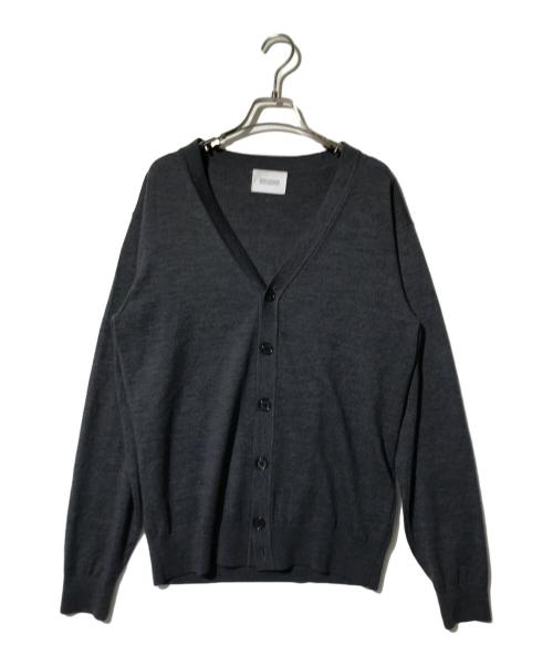 MACKINTOSH PHILOSOPHY（マッキントッシュ フィロソフィー）MACKINTOSH PHILOSOPHY (マッキントッシュ フィロソフィー) ハイゲージ天竺 Vネックカーディガン グレー サイズ:40の古着・服飾アイテム