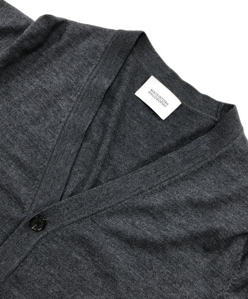 MACKINTOSH PHILOSOPHY（マッキントッシュ フィロソフィー）MACKINTOSH PHILOSOPHY (マッキントッシュ フィロソフィー) ハイゲージ天竺 Vネックカーディガン グレー サイズ:40の古着・服飾アイテム