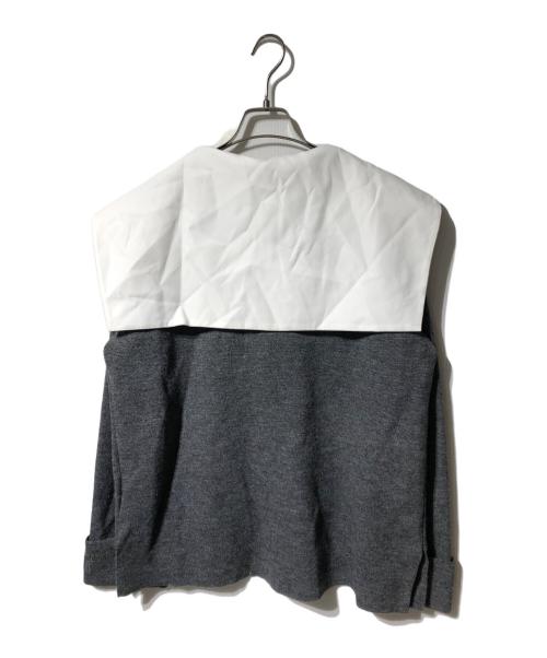 Bibiy.（ビビィ）Bibiy. (ビビィ) PENELOPE COLLAR KNIT グレー サイズ:Fの古着・服飾アイテム