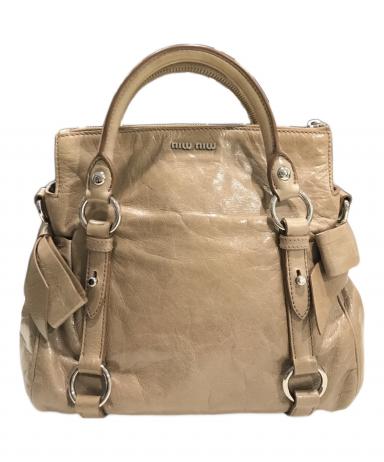 中古・古着通販】MIU MIU (ミュウミュウ) サイドリボン2wayレザー