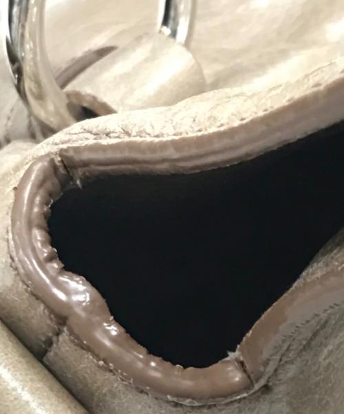 MIU MIU（ミュウミュウ）MIU MIU (ミュウミュウ) サイドリボン2wayレザーバッグ ベージュの古着・服飾アイテム