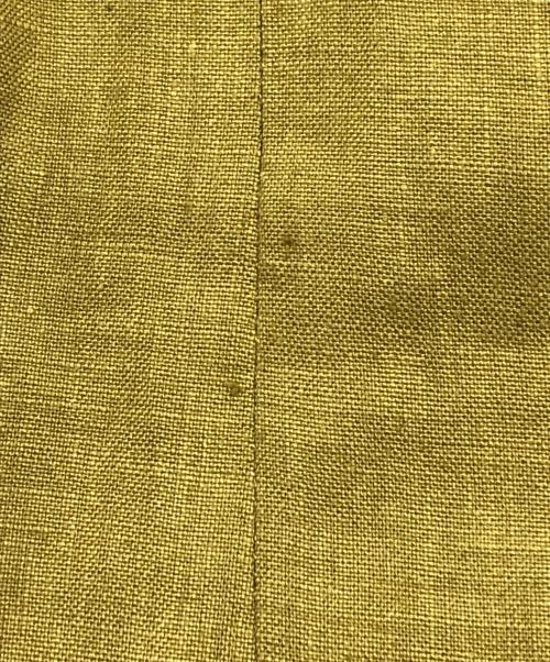 Yves Saint Laurent（イヴサンローラン）Yves Saint Laurent (イヴサンローラン) 90's金釦リネンダブルジャケット カーキ サイズ:Mの古着・服飾アイテム