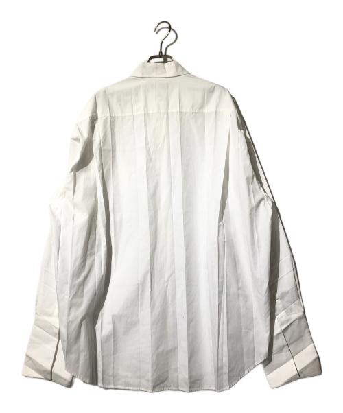 BALENCIAGA（バレンシアガ）BALENCIAGA (バレンシアガ) ワイドプリーツシャツ ホワイト サイズ:37の古着・服飾アイテム